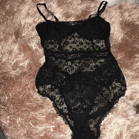 Victoria's Secret Tops - Black lace bodysuit
