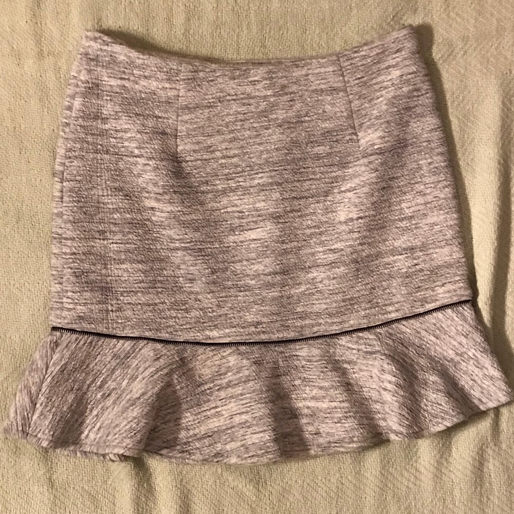 Grey peplum skirt