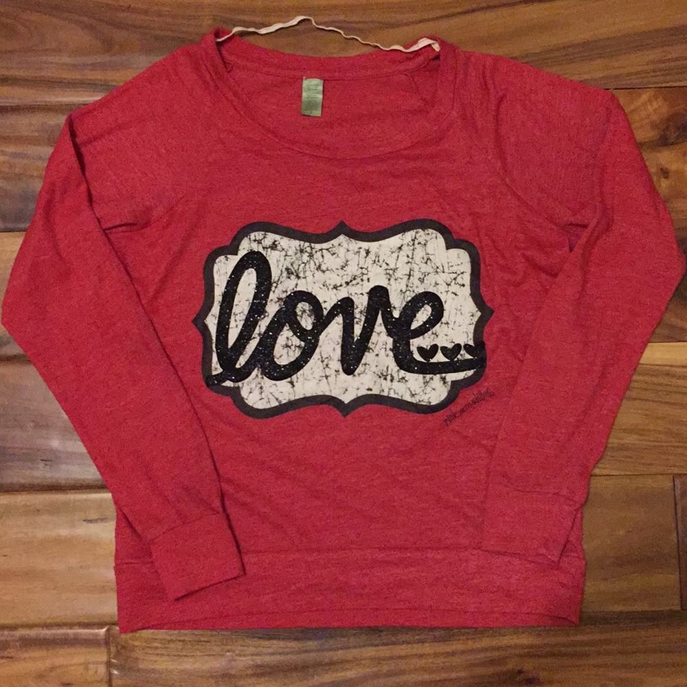 Red “Love” Sweater