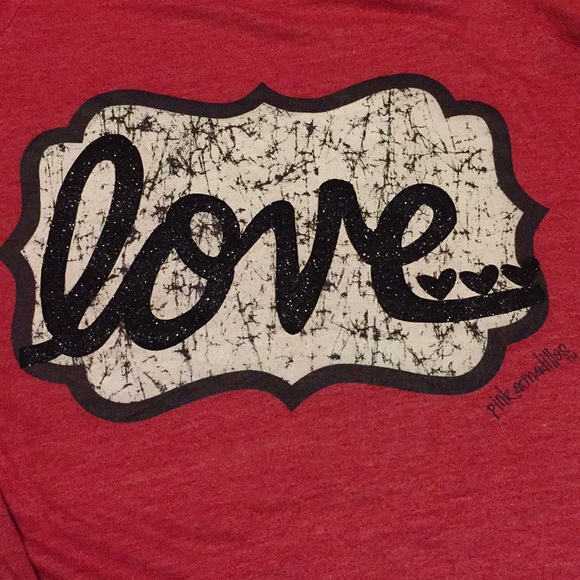 Red “Love” Sweater - Picture 2 of 3