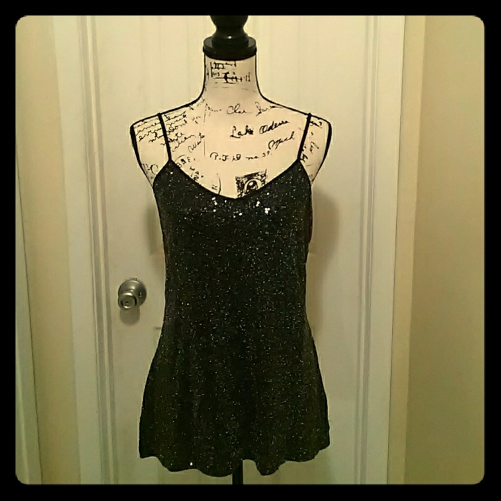 Express black sequined Cami