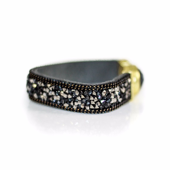 Rhinestone Encrusted Gem Watch Magnet Bracelet - Picture 2 of 5