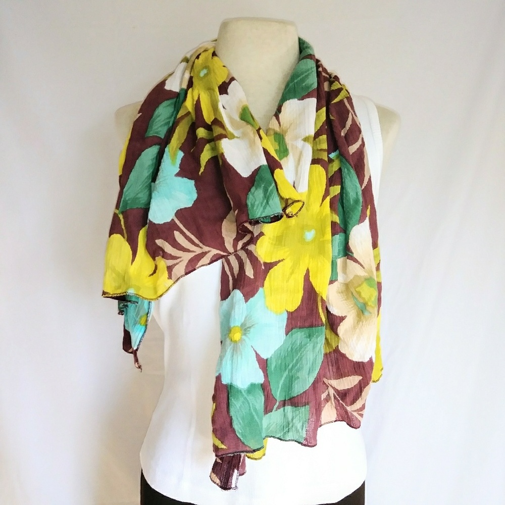 🤎 Floral Wrap Scarf #hundredsofscarves