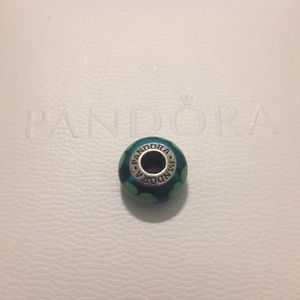 Pandora Green Clover Murano Charm