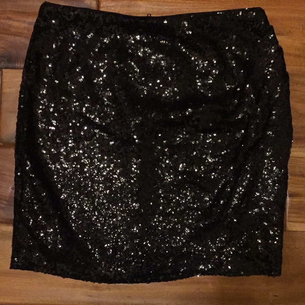 Black Sequin Skirt