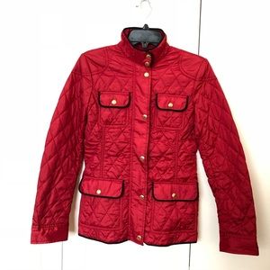 Banana Republic Quilted Red Field Jacket XS