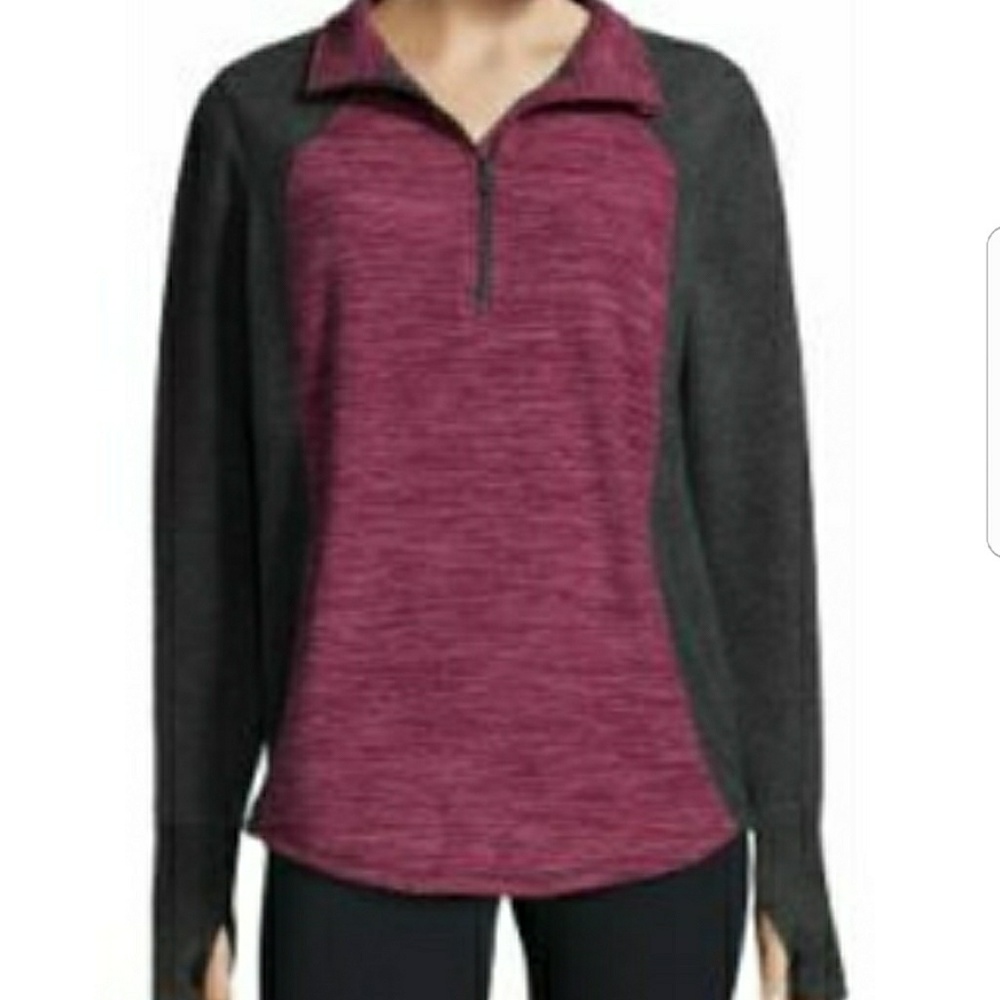 NWT St  Johns Bay Active Pink & Grey Pullover