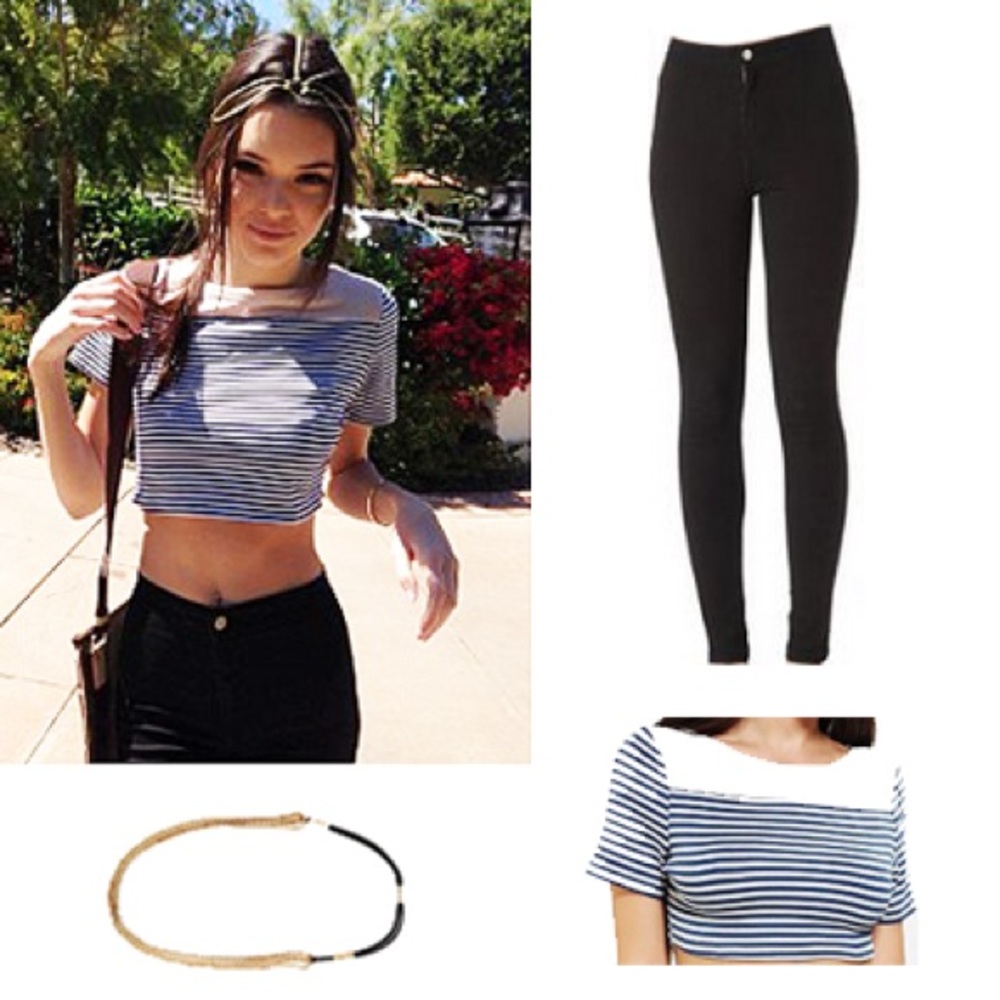 Urban outfitters striped crop top