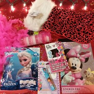 Stocking stuffers in leopard print stocking