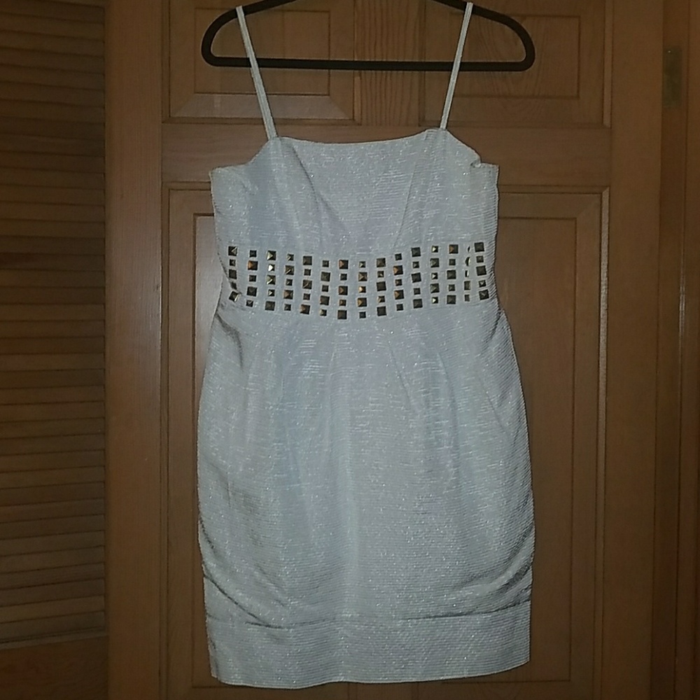 Metallic dress with studs
