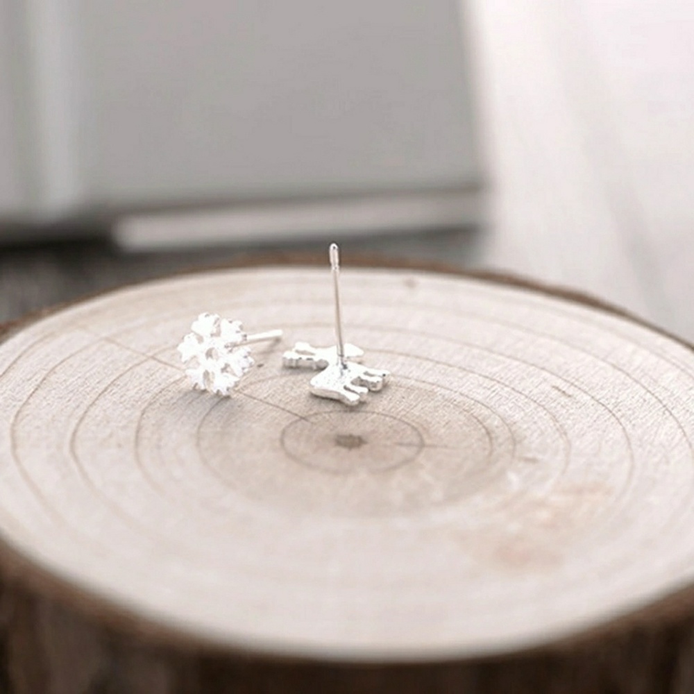 Snowflake and Reindeer Earrings - Picture 3 of 5
