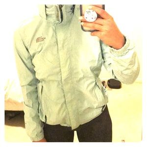 North Face Reflective Blue Resolve Rain Jacket