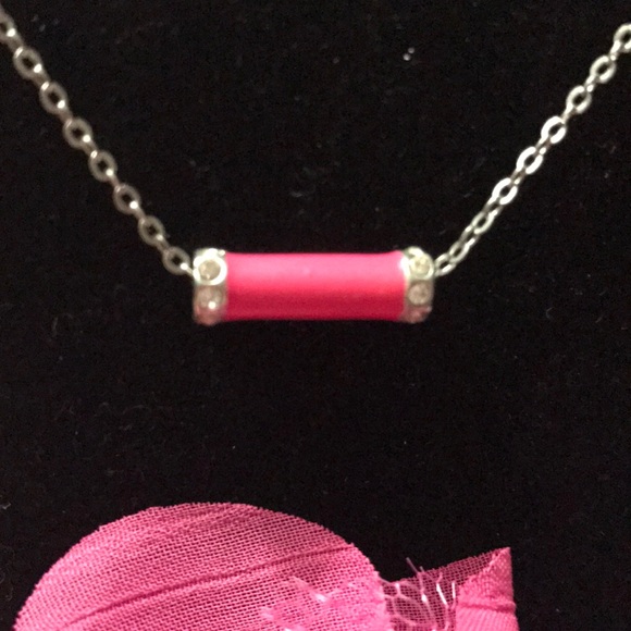 Lia Sophia Pink Bar Necklace - Picture 2 of 5