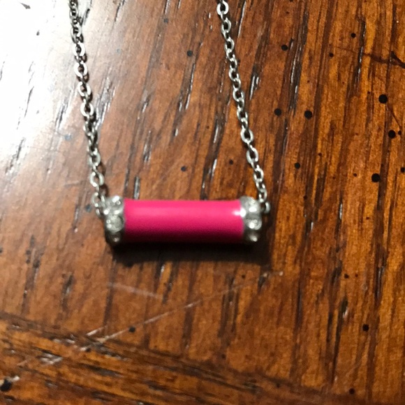 Lia Sophia Pink Bar Necklace - Picture 3 of 5