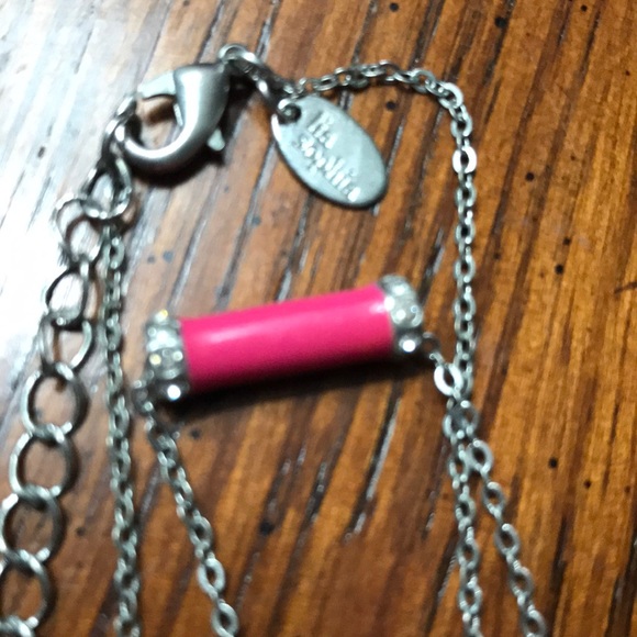 Lia Sophia Pink Bar Necklace - Picture 5 of 5