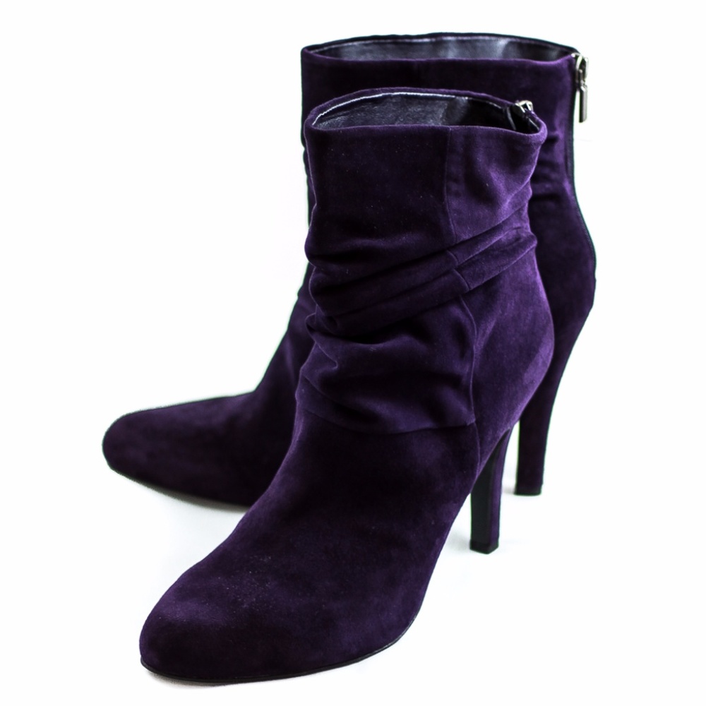 Deep Eggplant Purple Suede INC Boots