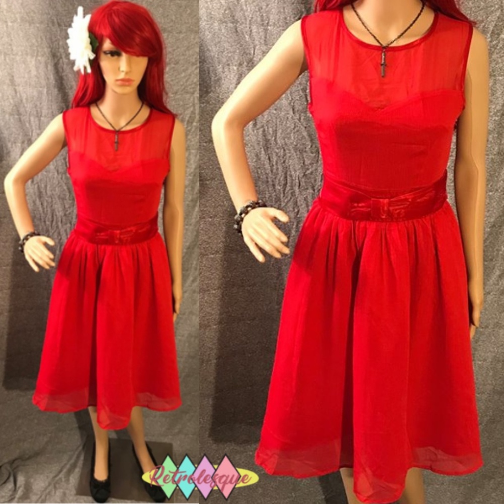 Red Swing Audrey Swing Dress- NWT- MISSING ZIPPER