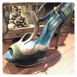 Sergio Rossi Suede Platform Sandals