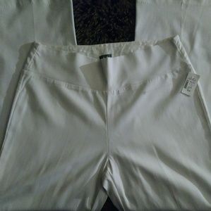 White stretch slacks