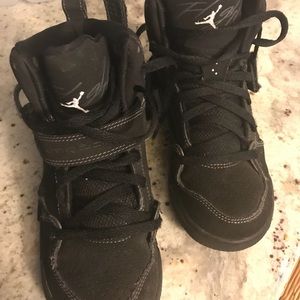 Jordans Flight black basketball shoes youth size 1