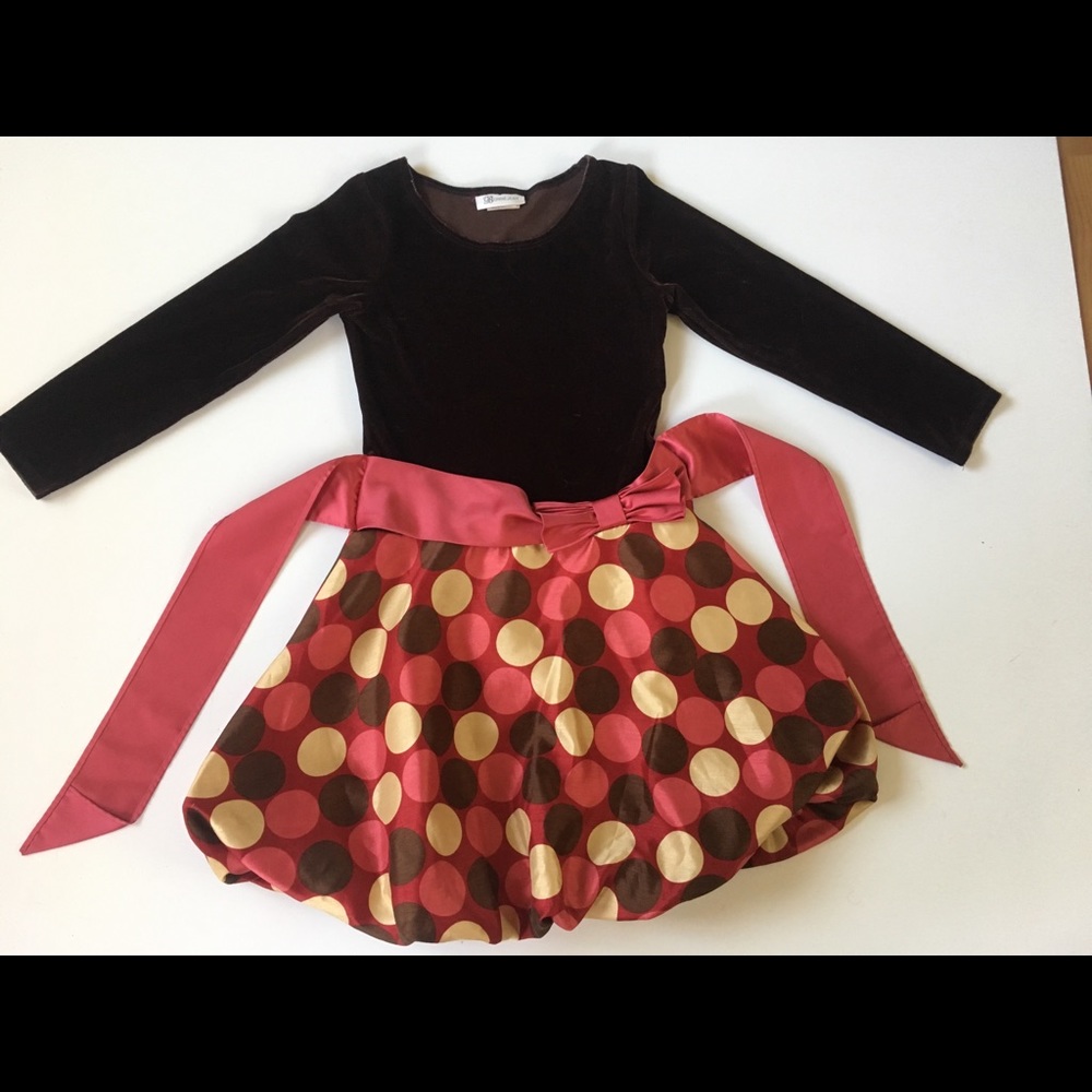 Black Velvet/Taffeta Bottom Dress Young Girls’