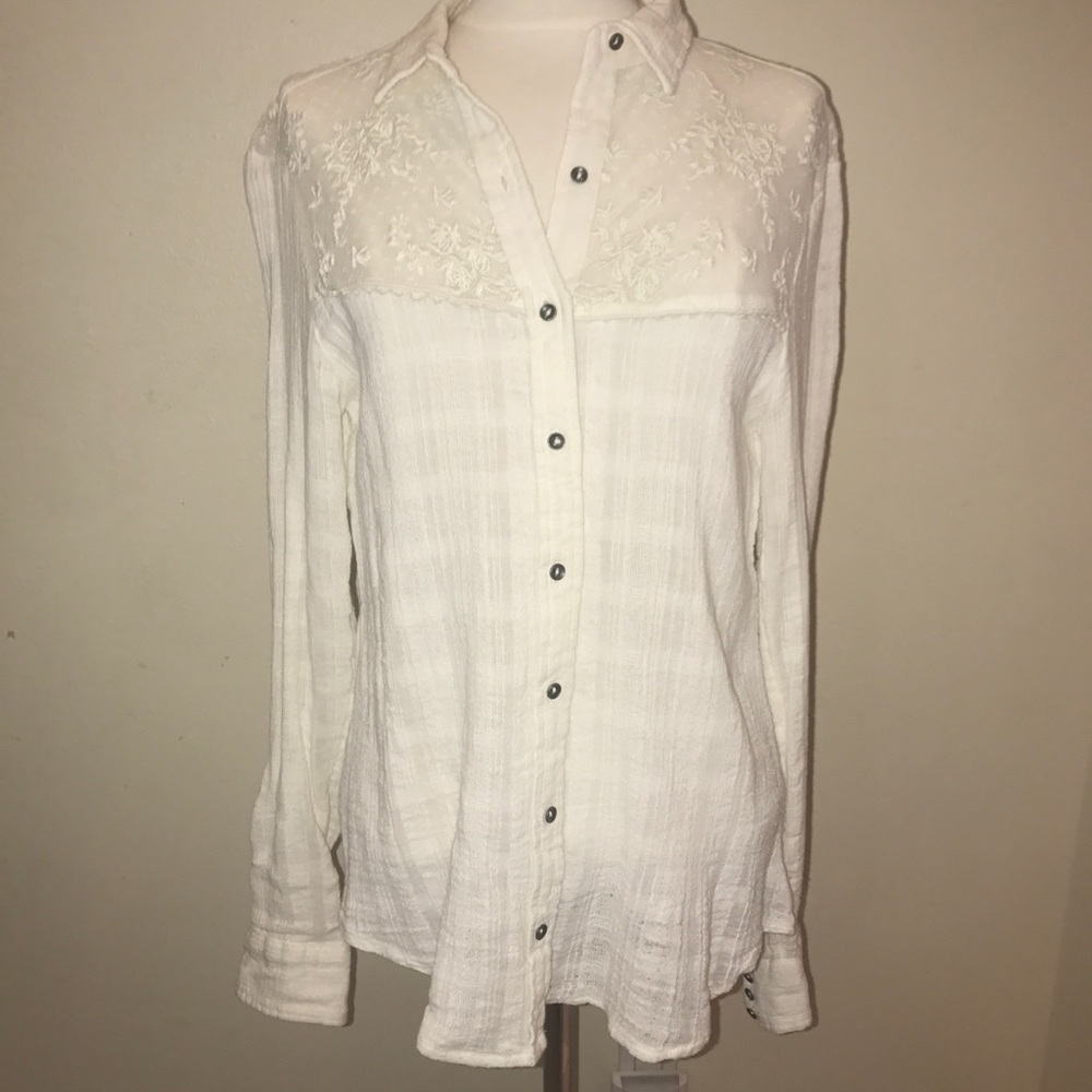 Free People Long Sleeve Button Up