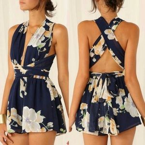 Criss cross romper