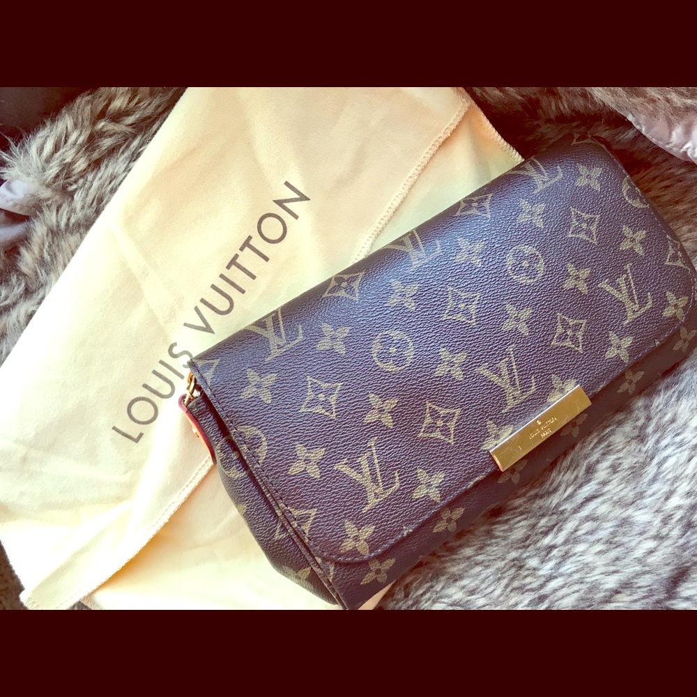 Louis Vuitton cross body mini bag with gold chain