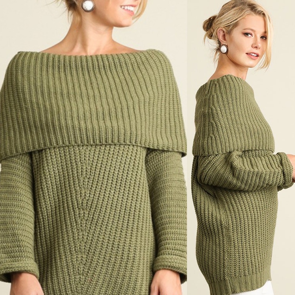 SYDNEY sweater top - OLIVE