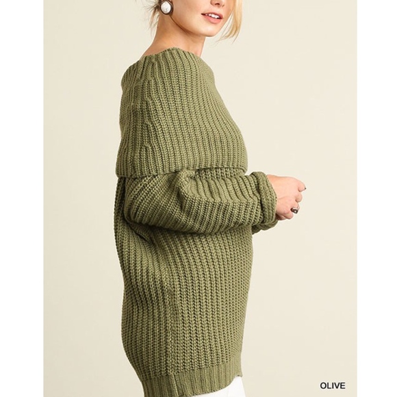 SYDNEY sweater top - OLIVE - Picture 2 of 2
