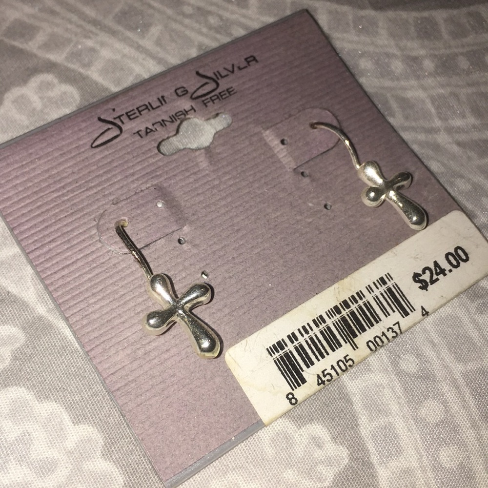 Sterling Silver Cross earrings