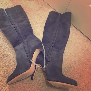 Antonio Melani Dark Grey Suede calf high boot