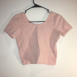 baby pink american apparel crop top