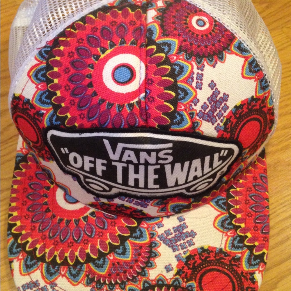 Floral Vans trucker hat