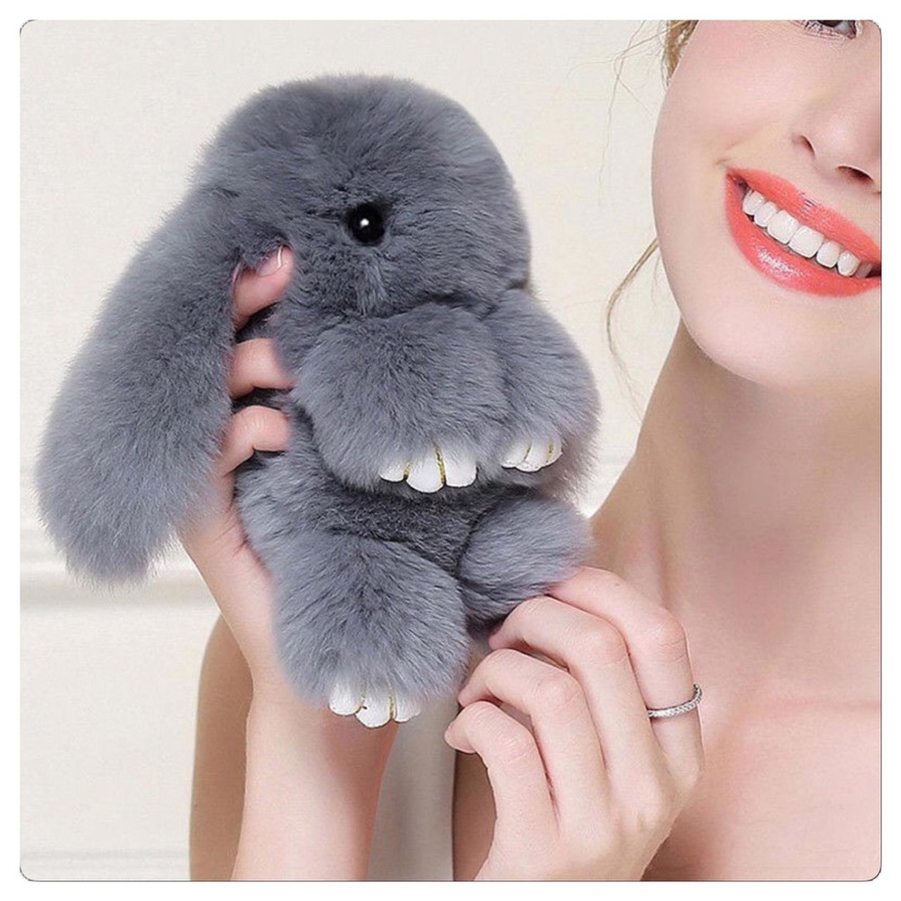 Rex Fur Bunny Bag Charm/Key Ring