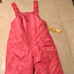 ❄️NWT-Oshkosh Girls-Pink bib ski overalls