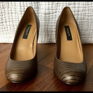 Dark brown wedge 2” heels