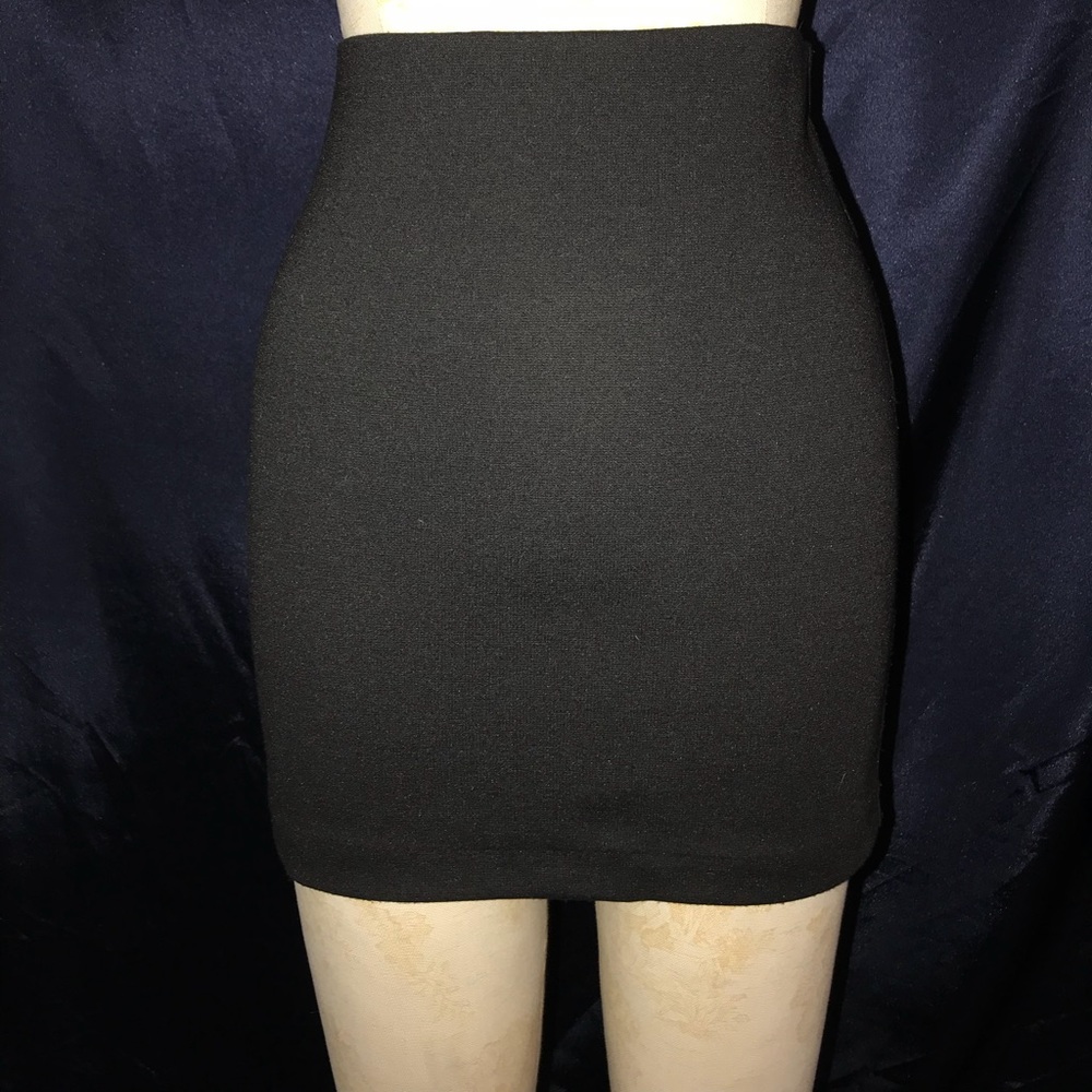 Black mini skirt