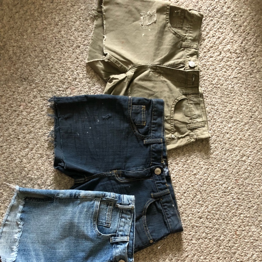 Les Halles Women’s Denim Shorts 3Lot Size 26