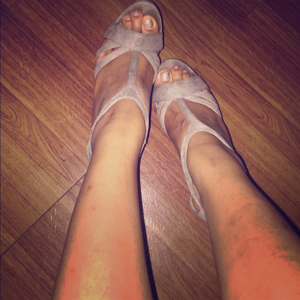 Silver/Grey Heels