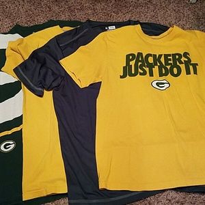 packers t-shirt lot.... 2 Nike. 2 NFL team apparel