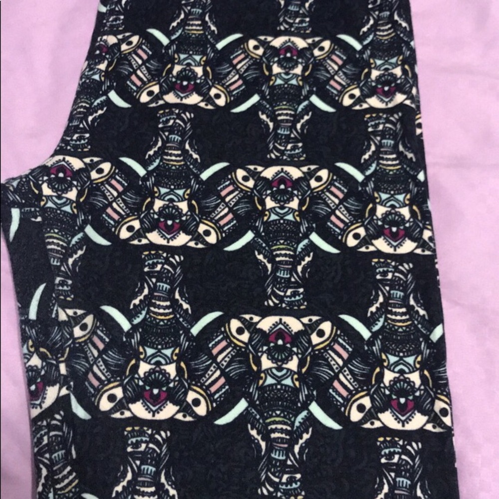OS Lularoe Mosaic elephant leggings