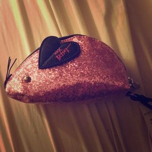 Betsy Johnson pink mouse wristlet