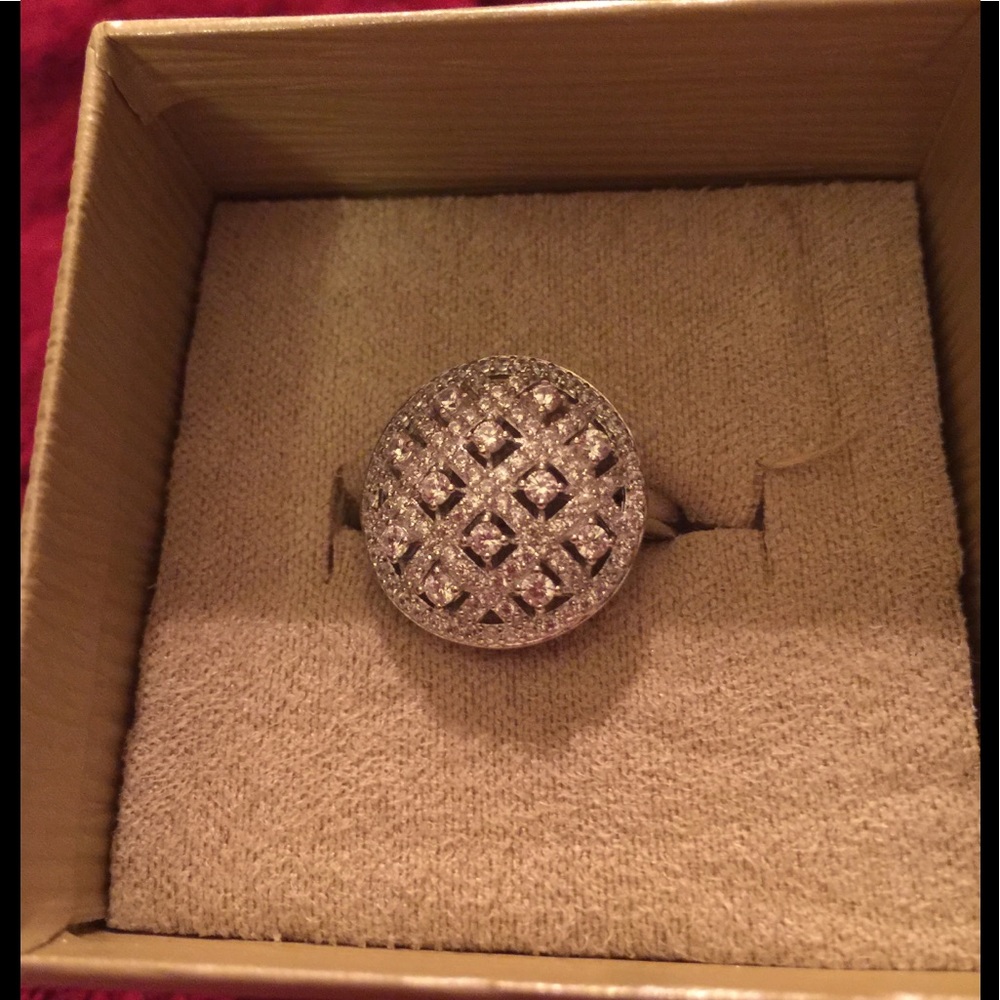 1.61ctw. White diam.stimul. .87ctw. Rhod. SS  ring