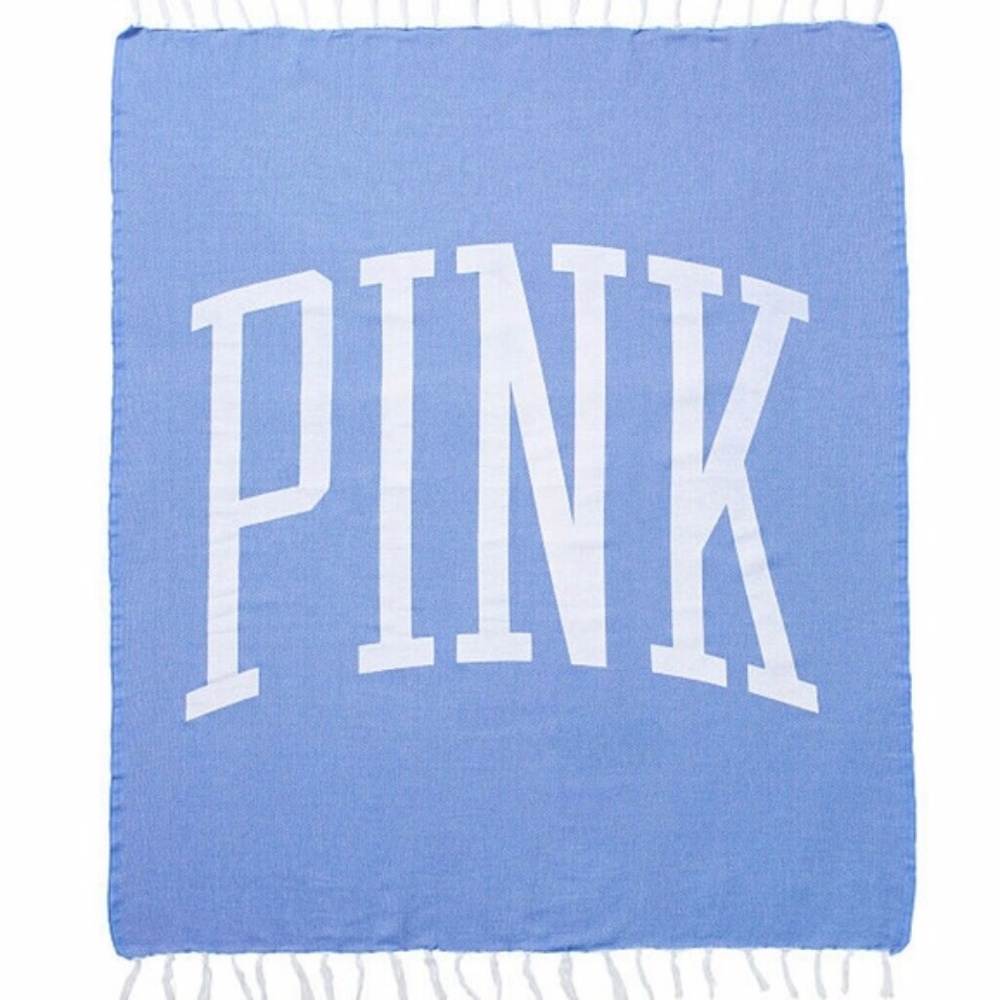 PINK Boyfriend Blanket Beach fringe throw cotton