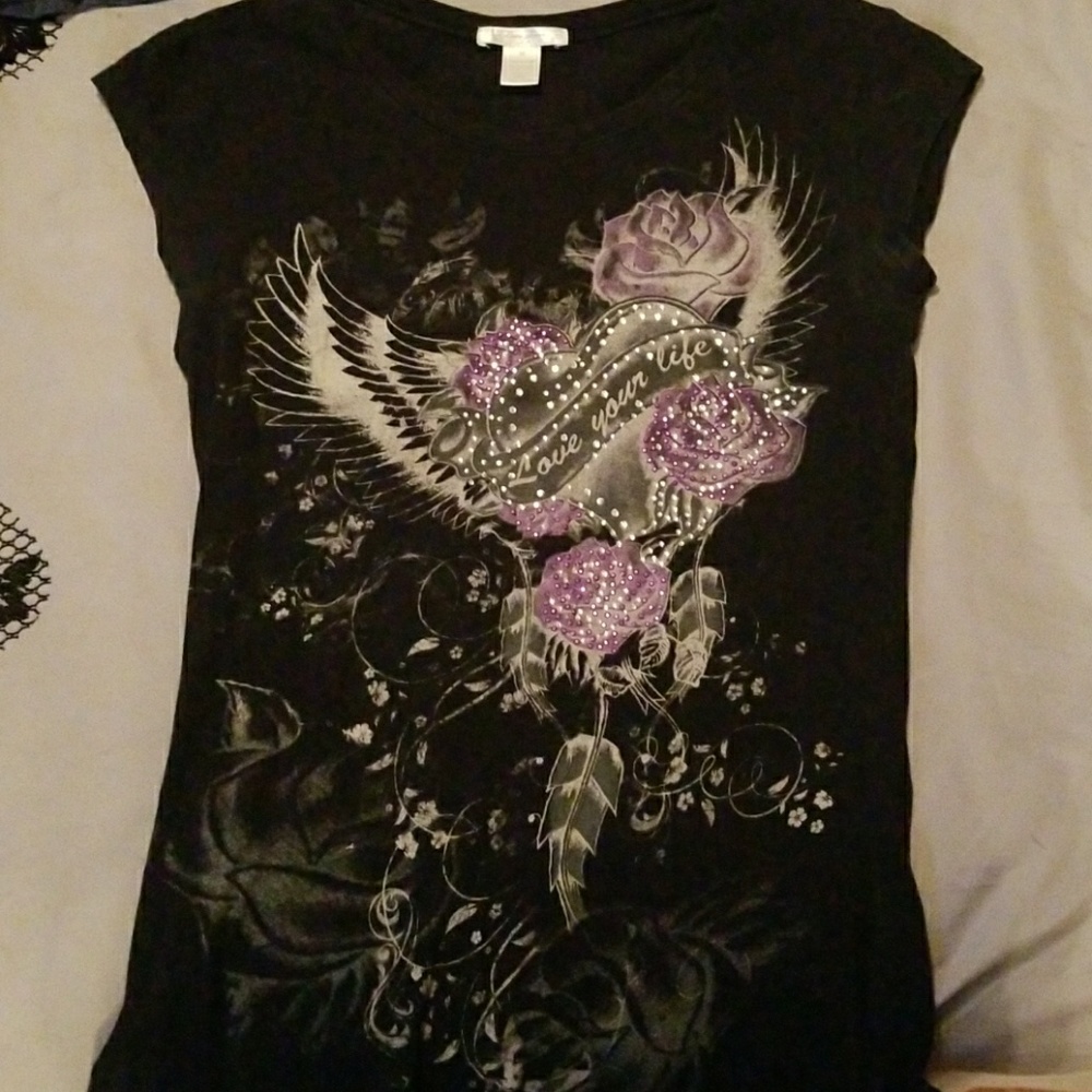Short sleeve bling t-shirt