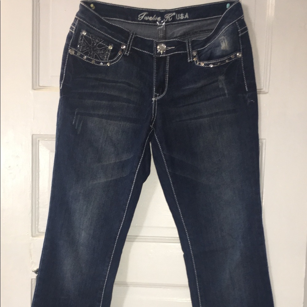 Twelve K USA bootcut bling jeans size 9