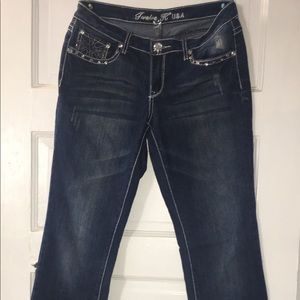 Twelve K USA bootcut bling jeans size 9