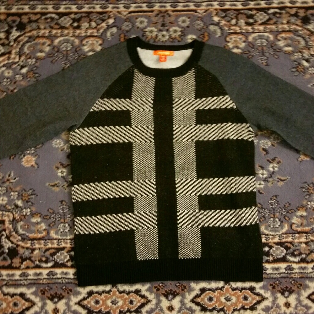 Fleece-lined Square patterned sweater