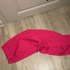 Warm red fleece lined leggings medium like new